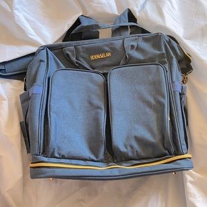 Color coded diaper bag for twins/two children